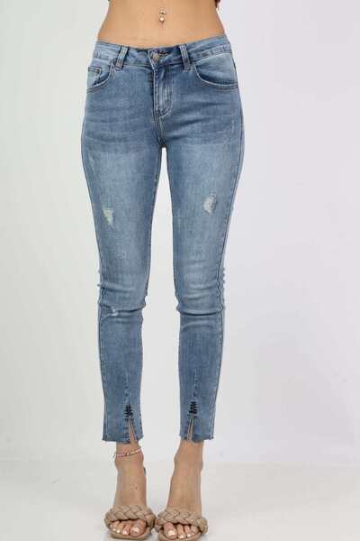 mica High-Waist Zip Pants with Pockets