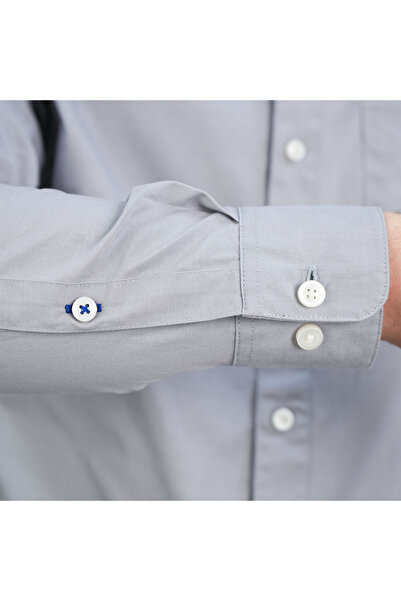 Giordano Men's Slim Fit Shirt: 100% Cotton Poplin, Long Sleeve