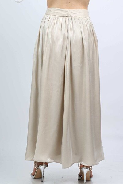 mica Long High-Waist Shiny Skirt
