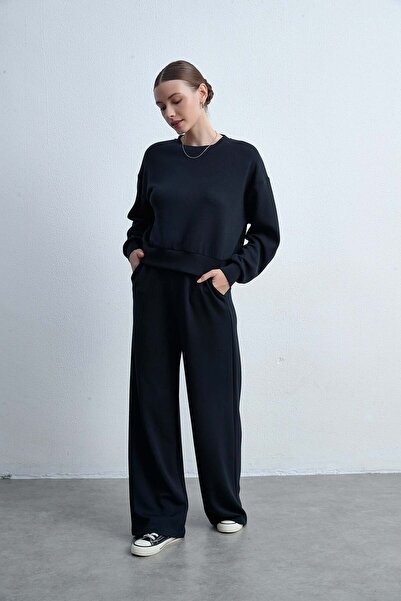 Livia بنطلون واسع الساق بجيوب أمامية