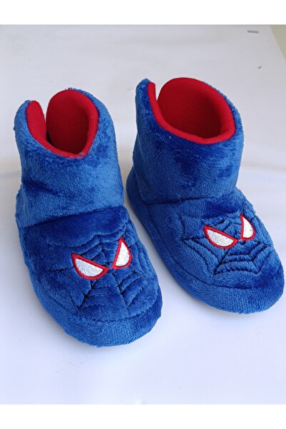 NewOneMall Boy's Blue Spider-Man Patterned Home-Nursery Slippers Boots