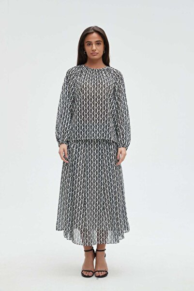 mica Printed Midi Skirt