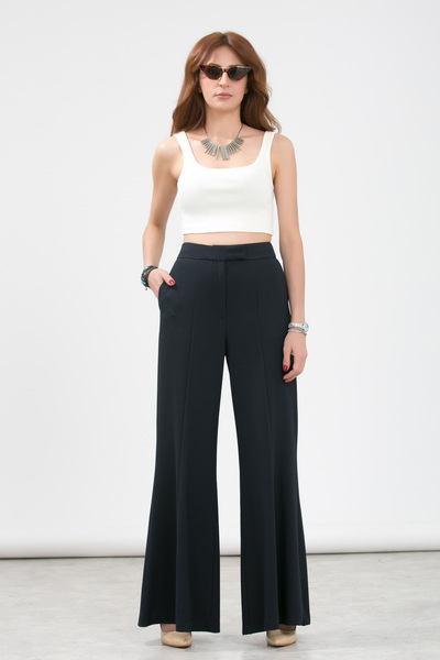 LA PANTE Kemer Dilli İspanyol Paça Dokuma Pantolon