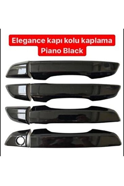 OLED GARAJ Compatible Exterior Door Handle for Civic Fc5 Piano Black Gloss Black 2016-2021