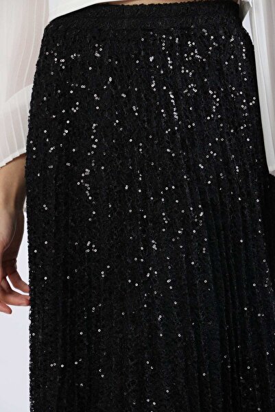 Nichii تنورة ميدي مطبوعة من الدانتيل