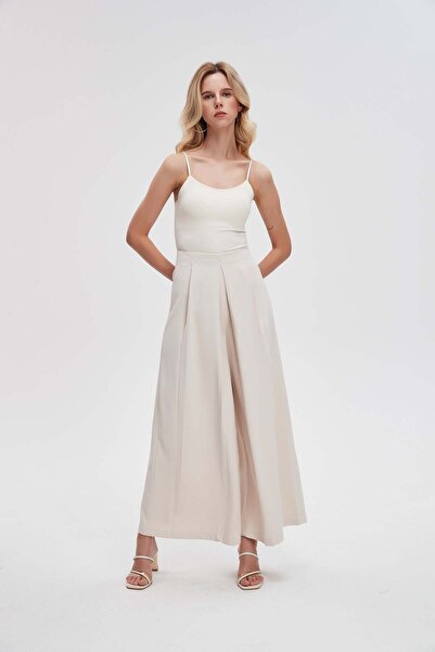 Livia بنطلون واسع الساق مطوي