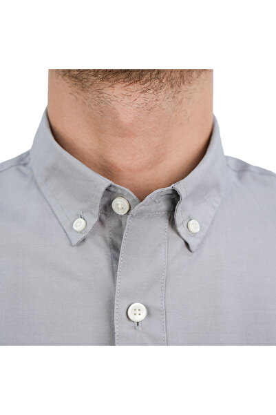 Giordano Men's Slim Fit Shirt: 100% Cotton Poplin, Long Sleeve