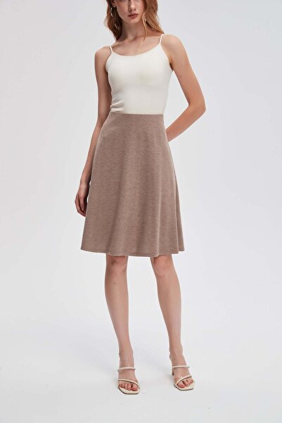 menta Ribbed Short Skirt