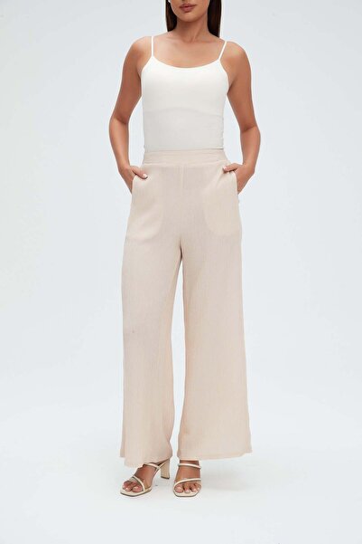mica Solid Wide-Leg Pants