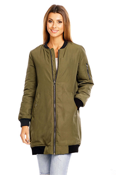 WildFashion Jacheta midi tip vintage cu elastic la extremitati G562A-1218