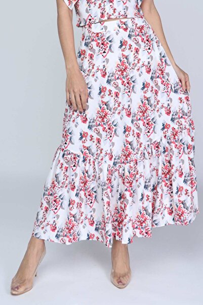 mica تنورة ميدي الأزهار