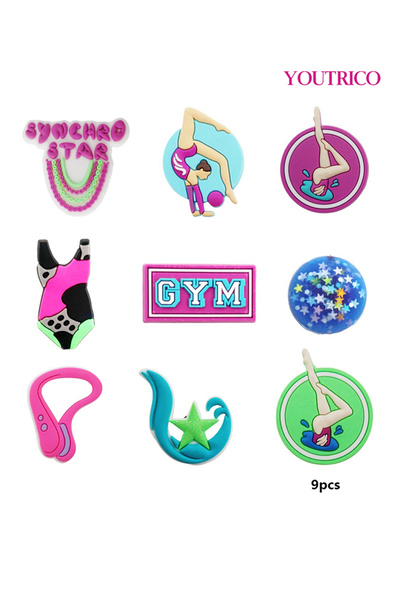 Youtrico Colorful Cartoon Jibbitz Charms - PVC Slipper Ornament Set