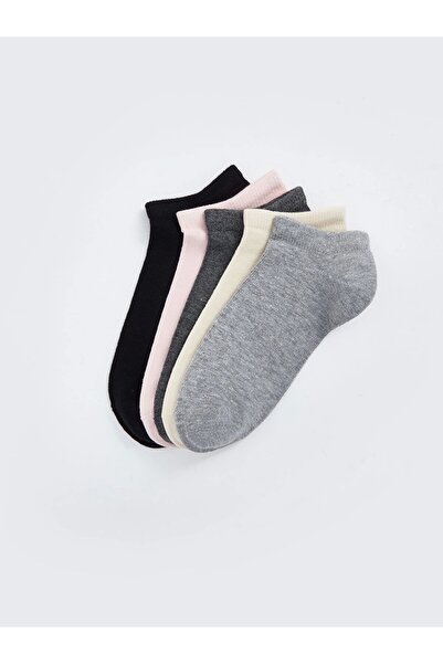 LC Waikiki Lcw Dream Gray Women's Flat Booties Socks 5-Pack