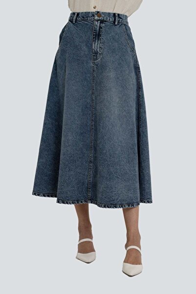 Yola Solid Midi Skirt