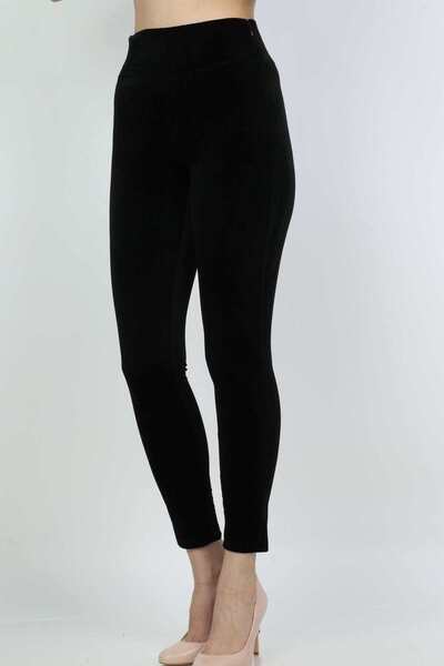 mica Solid High-Waist Skinny Pants