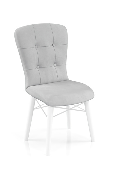 Desire Babyface Safir Chair, one piece, living room, kitchen, velvet fabric upholstery, wood, White Legs