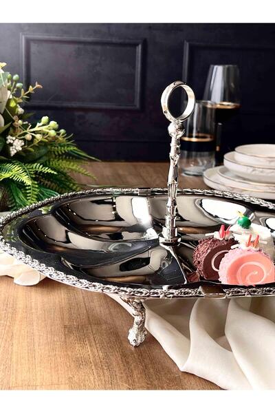 ROSSEV Metal Decorative Rope Patterned 6-Section Cake and Presentation Stand