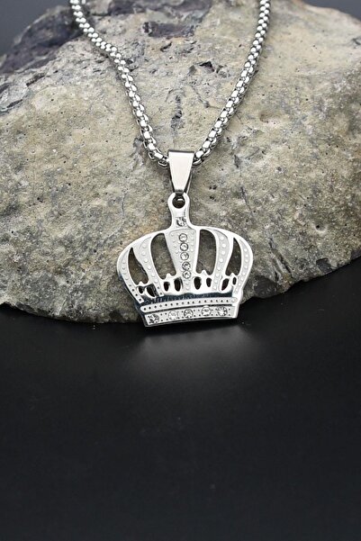 Prestige King's Crown Figured Necklace Stainless Steel Chain 902295