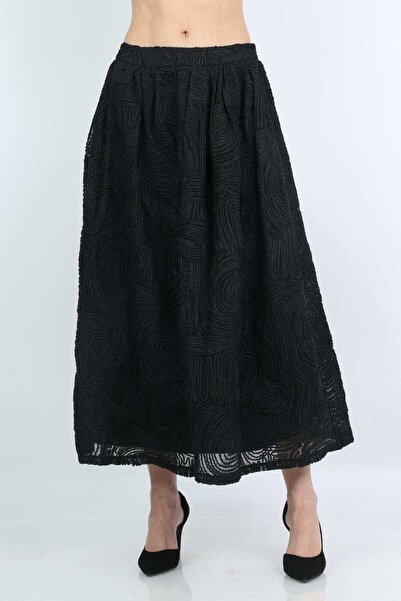 Nichii Printed Ruffled Midi Skirt