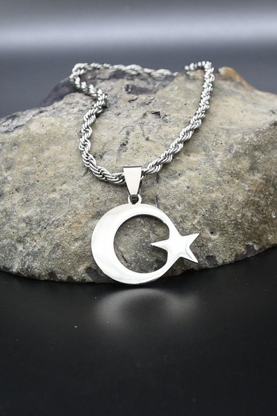 Prestige Moon Star - Moon Star Necklace Stainless Steel Chain 902300