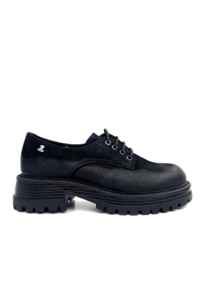 Venüs 2554601K Women's Genuine Leather Lace-Up Thick Sole Oxford Shoes
