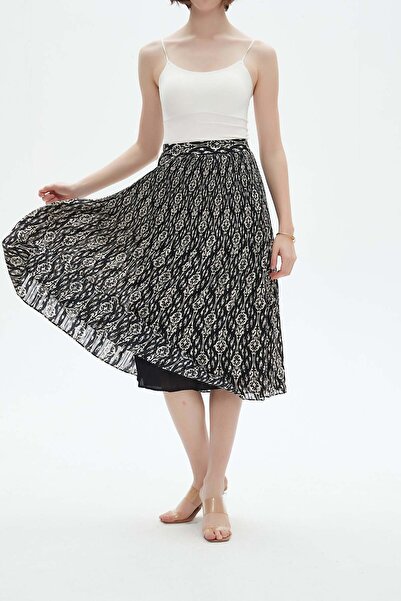 Nichii Printed Loose Fit Midi Skirt