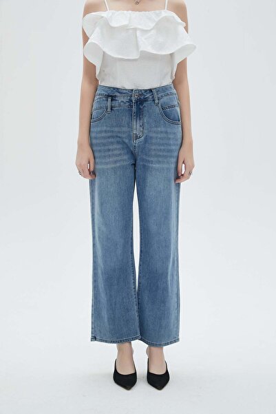 mica Solid Wide-Leg Pants with Pockets