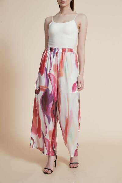 Yola Floral High-Waist Pants