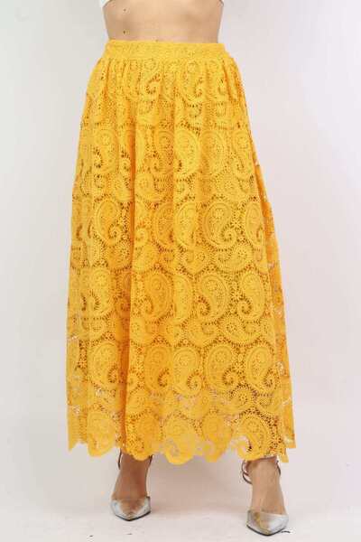 Nichii Embroidered Lace Maxi Skirt