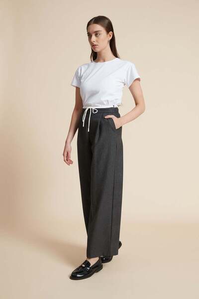 Yola Solid Wide-Leg Pants