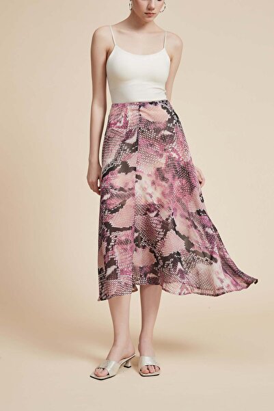 Yola Printed Wide-Leg Midi Skirt