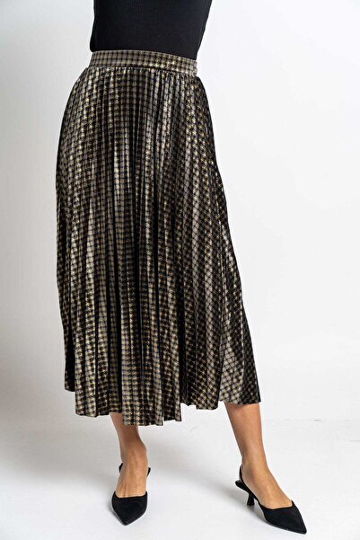 Nichii Printed Pleated Maxi Skirt