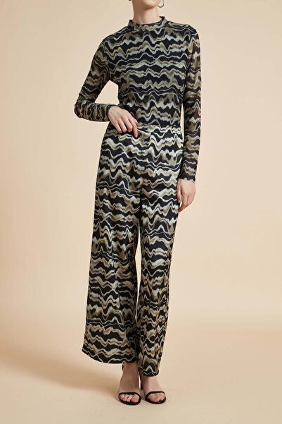 Yola بنطلون ملون واسع الساق