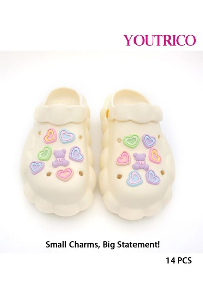 Youtrico Colorful Cartoon Jibbitz Charms - PVC Slipper Ornament Set