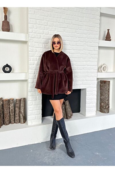 eBaa fashıon KEMER BAĞLAMALI PREMIUM KAŞE KABAN