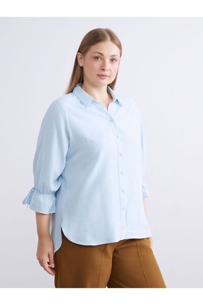 LC Waikiki LCW Grace Regular Fit Fırfırlı Kadın Gömlek