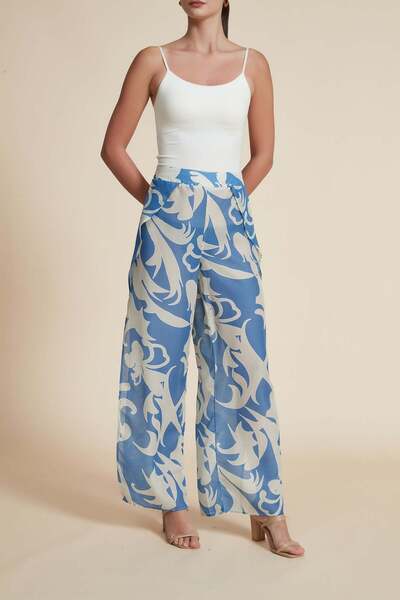 Yola Floral Wide-Leg Pants