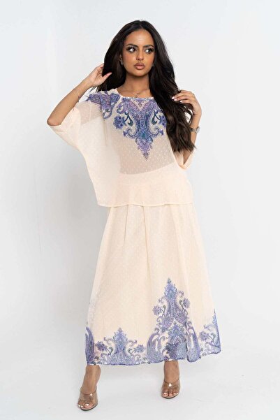 Nichii Printed Midi Skirt