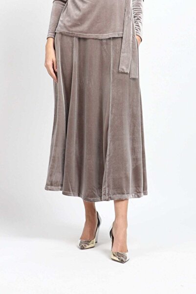 Nichii Solid Wide Midi Maxi Skirt