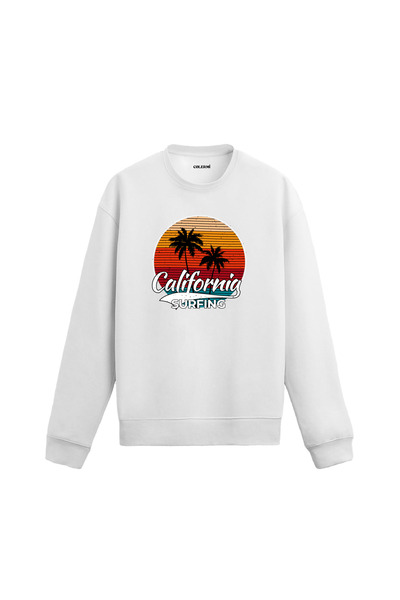 Colermi سويت شيرت مطبوع عليه كاليفورنيا سيرفينغ