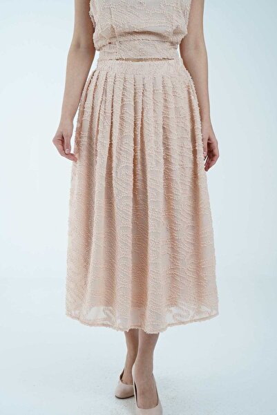 Nichii Printed Ruffled Midi Skirt