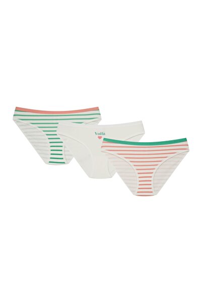 Henderson Women's Briefs 3-Pack Cotton & Elastane Everyday Panties Comfortable Breathable | Mi-Mi