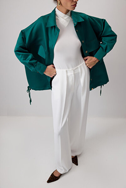 Touché Privé High Waist Pleated Crepe Pants