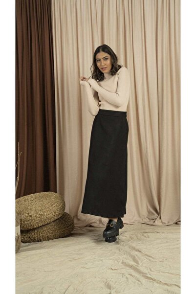 Nichii Solid Midi Skirt
