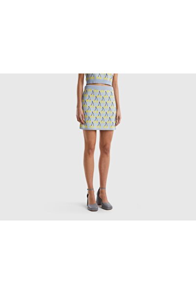 United Colors of Benetton Printed Short Skirt