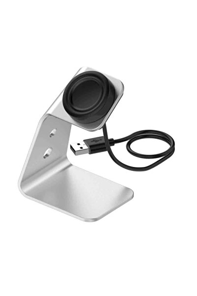 Edman Încărcător de stație pentru Samsung Galaxy Watch Active 1/2/3, Galaxy Watch 3/4/5, prindere magnetică, argintiu