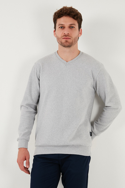 Buratti Cotton Regular Fit V-Neck Sweater Men's Sweater 456202 V