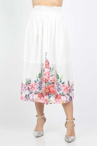 Nichii Floral Midi Skirt