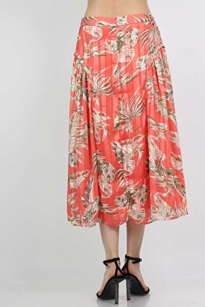 mica تنورة ميدي مطوية مزينة بالزهور