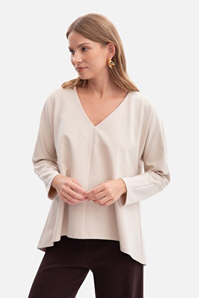 BEWEAR Knitted blouse with V-neck
